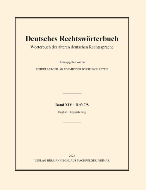 Deutsches Rechtswörterbuch - 