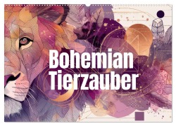 Cover-Bild zum Titel 'Bohemian Tierzauber (Wandkalender 2026 DIN A2 quer), CALVENDO Monatskalender' von 'Ally Bee'