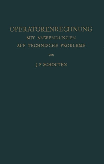 Operatorenrechnung - Jacobus P. Schouten