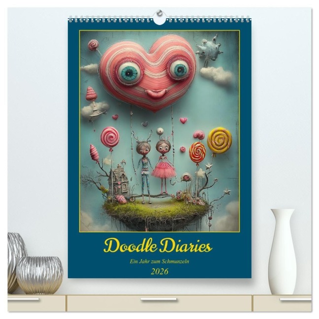 Doodle-Diaries - Ein Jahr zum Schmunzeln (hochwertiger Premium Wandkalender 2026 DIN A2 hoch), Kunstdruck in Hochglanz - Dagmar Schmeißer