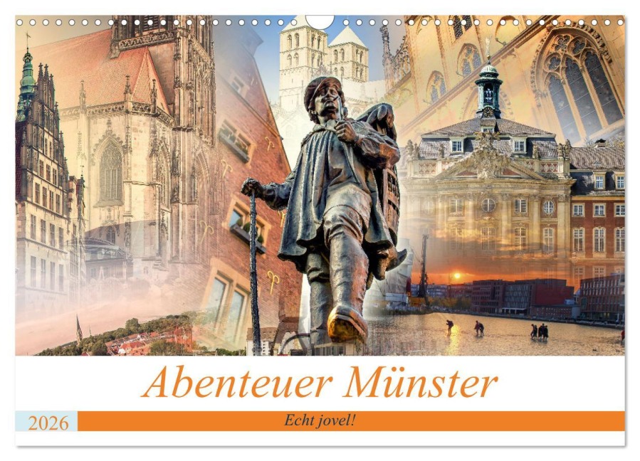 Abenteuer Münster - Echt jovel! (Wandkalender 2026 DIN A3 quer), CALVENDO Monatskalender - Viktor Gross