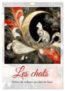 Cover-Bild zum Titel 'Les chats - Pattes de velours au clair de lune (Calendrier mural 2026 DIN A4 horizontal), CALVENDO calendrier mensuel' von 'Dusanka Djeric'