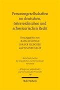 Cover-Bild zum Titel 'Personengesellschaften im deutschen, österreichischen und schweizerischen Recht' von ''