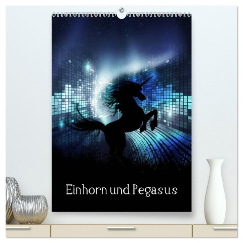 Einhorn und Pegasus (hochwertiger Premium Wandkalender 2025 DIN A2 hoch), Kunstdruck in Hochglanz - Simone Gatterwe