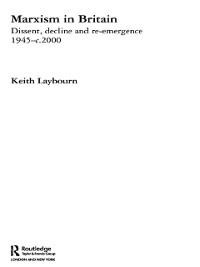 Marxism in Britain - Keith Laybourn