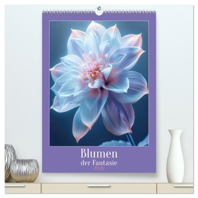 Blumen der Fantasie (hochwertiger Premium Wandkalender 2026 DIN A2 hoch), Kunstdruck in Hochglanz - Liselotte Brunner-Klaus
