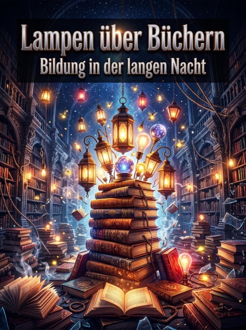 Lampen über Büchern - Alaric Vollenweid