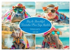 Cover-Bild zum Titel 'Big & Beautiful. Tierische Plus Size Models. Elefanten und Co. (Wandkalender 2026 DIN A2 quer), CALVENDO Monatskalender' von 'Rose Hurley'