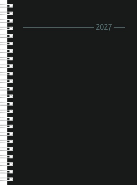 Wochenplaner Balacron schwarz A5 Ringbuch 2027 - 