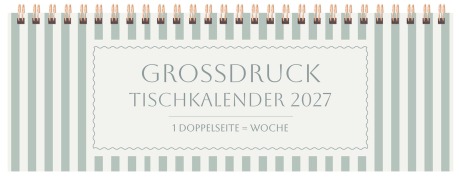 Cover-Bild zum Titel 'Tischquerkalender Großdruck Streifen 2027' von ''