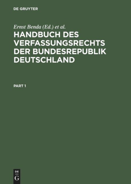 Handbuch des Verfassungsrechts der Bundesrepublik Deutschland - 