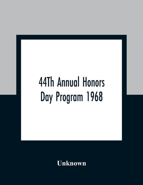 44Th Annual Honors Day Program 1968 - Unknown