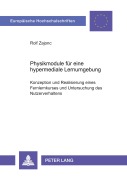 Cover-Bild zum Titel 'Physikmodule für eine hypermediale Lernumgebung' von 'Rolf Zajonc'