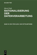 Cover-Bild zum Titel 'EDV für Klein- und Mittelbetriebe' von 'Horst Futh'