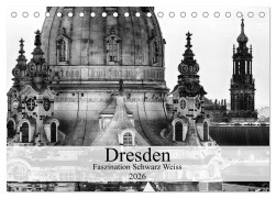 Cover-Bild zum Titel 'Dresden Faszination Schwarz Weiss (Tischkalender 2026 DIN A5 quer), CALVENDO Monatskalender' von 'Dirk Meutzner'