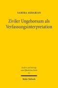 Ziviler Ungehorsam als Verfassungsinterpretation - Samira Akbarian
