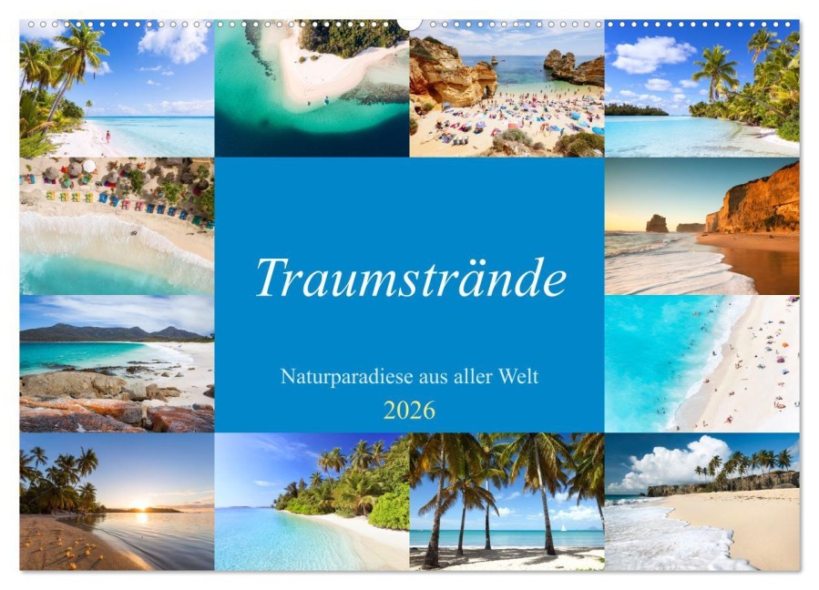Traumstrände - Naturparadiese aus aller Welt (Wandkalender 2026 DIN A2 quer), CALVENDO Monatskalender - Matteo Colombo