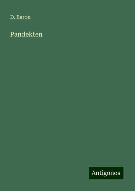 Pandekten - D. Baron