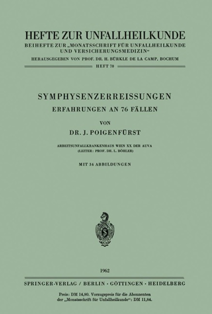 Symphysenzerreissungen - J. Poigenfürst