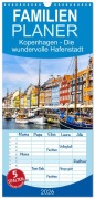 Familienplaner 2026 - Kopenhagen - Die wundervolle Hafenstadt mit 5 Spalten (Wandkalender, 21 x 45 cm) CALVENDO - Solveig Rogalski