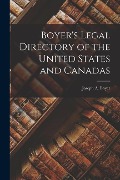 Cover-Bild zum Titel 'Boyer's Legal Directory of the United States and Canadas' von ''
