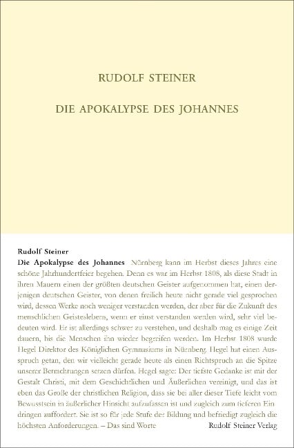 Die Apokalypse des Johannes - Rudolf Steiner