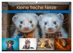Cover-Bild zum Titel 'Kleine freche Nerze (Wandkalender 2026 DIN A2 quer), CALVENDO Monatskalender' von 'Steffen Gierok-Latniak'