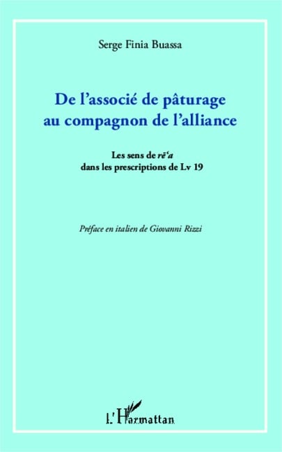 De l'associé de pâturage au compagnon de l'alliance - Preface en italien de Giovanni Rizzi