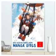 Cover-Bild zum Titel 'Manga Girls - ein glückliches Jahr (hochwertiger Premium Wandkalender 2026 DIN A2 hoch), Kunstdruck in Hochglanz' von 'Peter Roder'