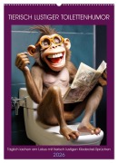 Cover-Bild zum Titel 'Tierisch lustiger Toilettenhumor (Wandkalender 2026 DIN A2 hoch), CALVENDO Monatskalender' von 'Peter Rübsamen'