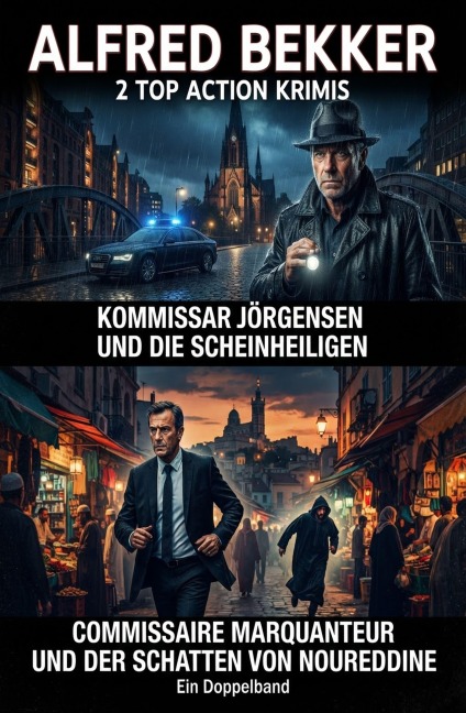 2 Top Action Krimis: Kommissar Jörgensen und die Scheinheiligen / Commissaire Marquanteur und der Schatten von Noureddine - Alfred Bekker