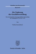Cover-Bild zum Titel 'Die Änderung der Geschäftsverteilung' von 'Torben Gravenhorst'