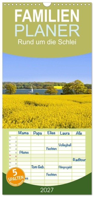 Familienplaner 2027 - Rund um die Schlei mit 5 Spalten (Wandkalender, 21 x 45 cm) CALVENDO - Klaus Kolfenbach