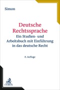 Cover-Bild zum Titel 'Deutsche Rechtssprache' von 'Heike Simon'