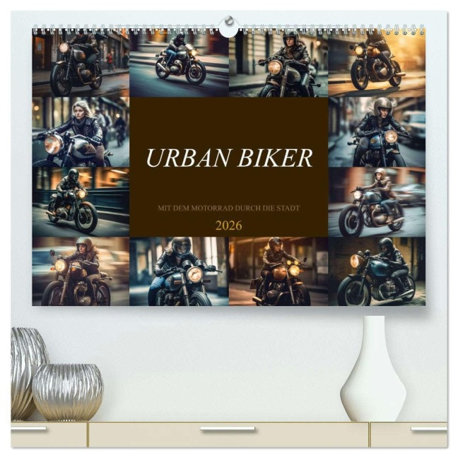 Urban Biker (hochwertiger Premium Wandkalender 2026 DIN A2 quer), Kunstdruck in Hochglanz - Dirk Meutzner