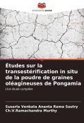 Cover-Bild zum Titel 'Études sur la transestérification in situ de la poudre de graines oléagineuses de Pongamia' von 'Susarla Venkata Ananta Rama Sastry, Ch. V. Ramachandra Murthy'