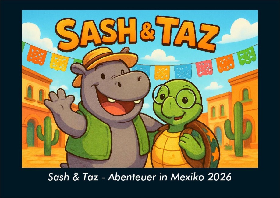 Sash & Taz - Abenteuer in Mexiko 2026 Fotokalender DIN A5 - Kevin Heber, Tobias Schmitt