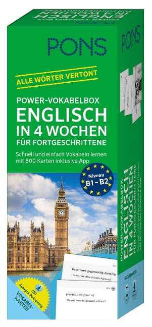 PONS Power-Vokabelbox Englisch in 4 Wochen für Fortgeschrittene - 