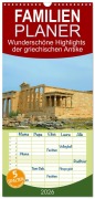 Familienplaner 2026 - Wunderschöne Highlights der griechischen Antike mit 5 Spalten (Wandkalender, 21 x 45 cm) CALVENDO - Rupert Kowalski