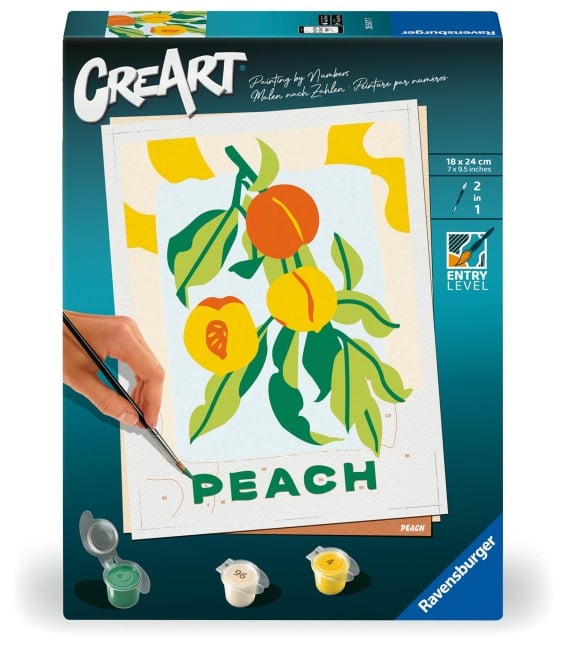 CreArt, Malen nach Zahlen Adults Trend - Pfirsiche - 