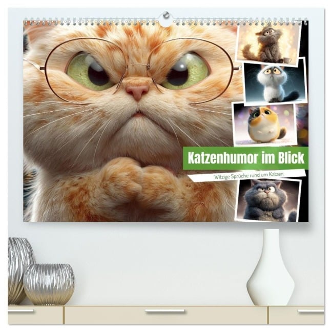 Katzenhumor im Blick (hochwertiger Premium Wandkalender 2026 DIN A2 quer), Kunstdruck in Hochglanz - Steffen Gierok-Latniak