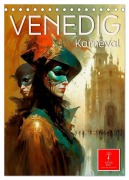 Cover-Bild zum Titel 'Venedig Karneval (Tischkalender 2027 DIN A5 hoch), CALVENDO Monatskalender' von 'Peter Roder'