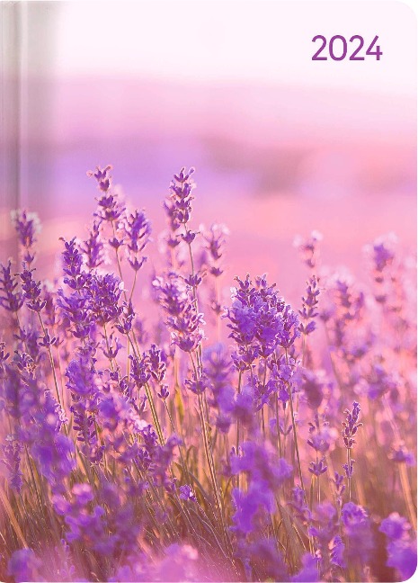 Ladytimer Lavender 2024 - Blume - Taschenkalender A6 - Weekly - 192 Seiten - Notiz-Buch - Termin-Planer - Alpha Edition - 