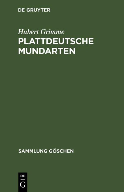 Plattdeutsche Mundarten - Hubert Grimme