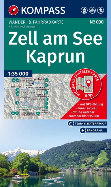 KOMPASS Wanderkarte 030 Zell am See, Kaprun 1:35.000 - 