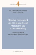 Cover-Bild zum Titel 'Objektive Hermeneutik und soziolinguistische Prozessanalyse in der Anwendung' von ''