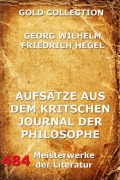Cover-Bild zum Titel 'Aufsätze aus dem kritischen Journal der Philosophie' von 'Georg Wilhelm Hegel'