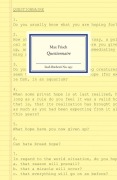 Cover-Bild zum Titel 'Questionnaire' von 'Max Frisch'