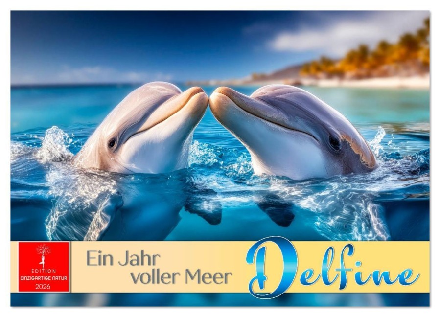 Delfine - ein Jahr voller Meer (Wandkalender 2026 DIN A2 quer), CALVENDO Monatskalender - Roder Roder