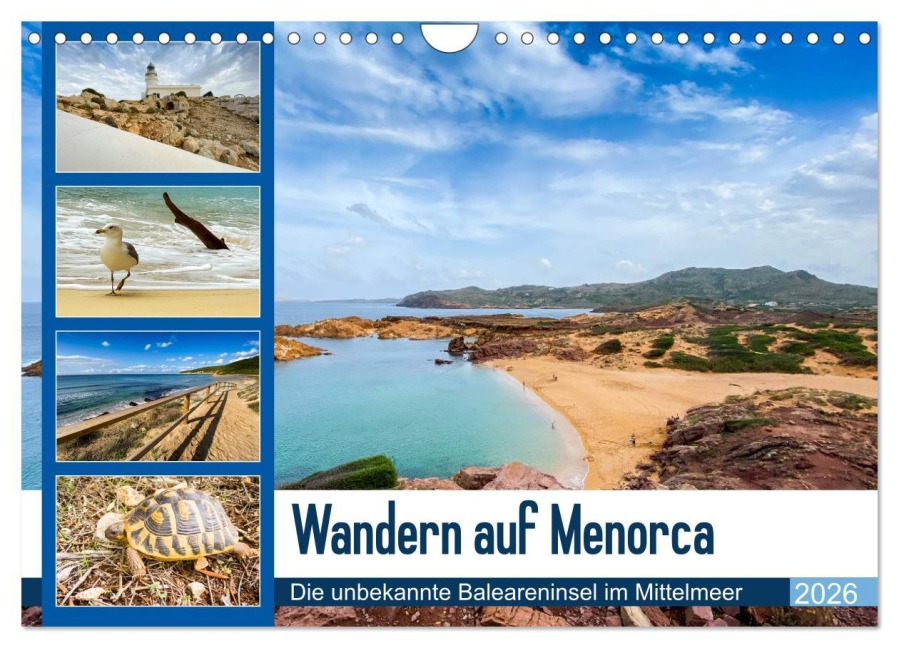 Wandern auf Menorca (Wandkalender 2026 DIN A4 quer), CALVENDO Monatskalender - Sabine Reuke